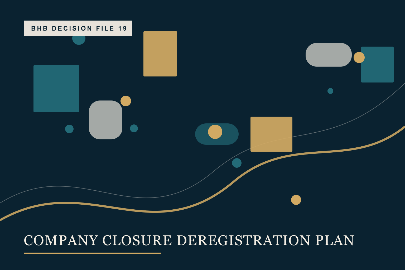 A company lifecycle path closing through licence, people, contract and tax checkpoints
