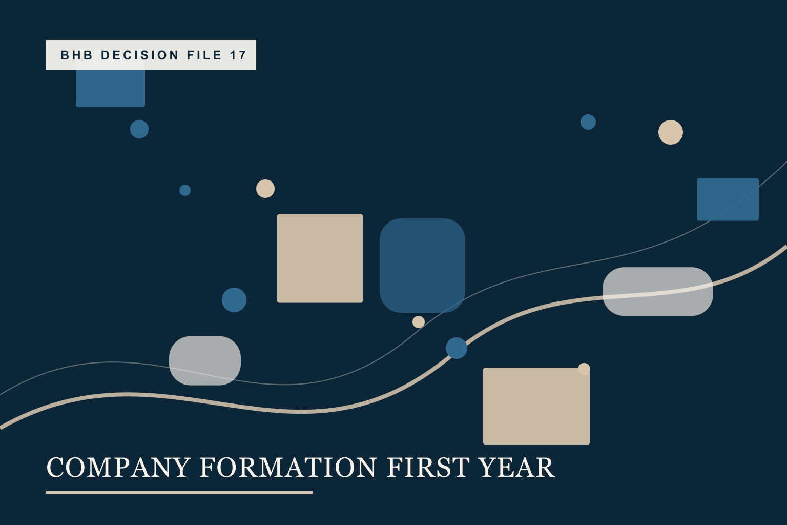 A first-year budget divided into formation, premises, people, tax and contingency lanes
