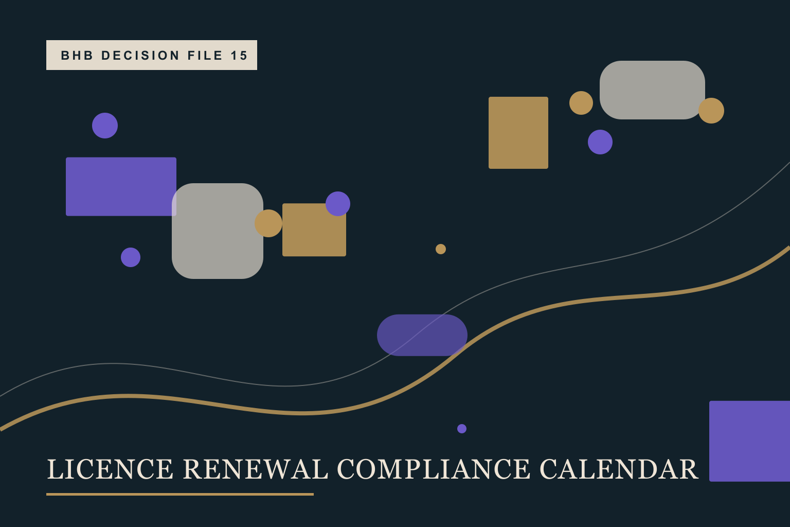 A twelve-month compliance calendar linked to licence, tax, premises and people records