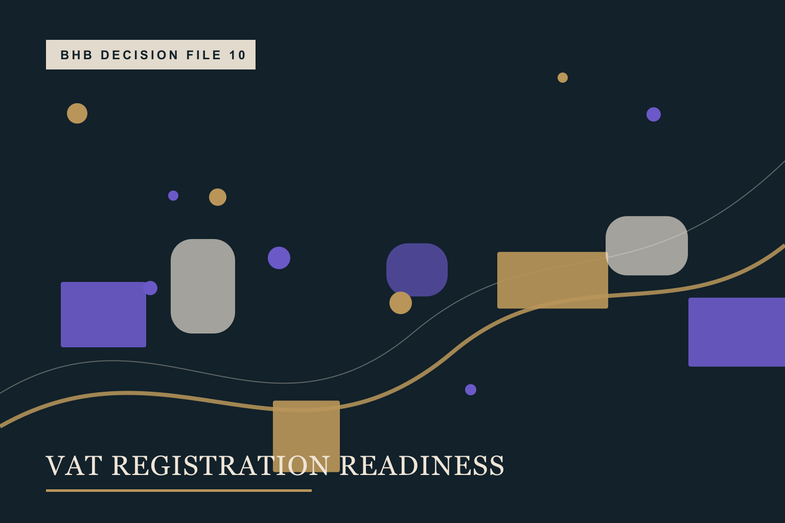 A VAT readiness board linking supply flow, turnover evidence and entity documents